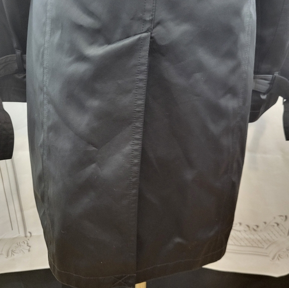 Black Michael Kors Lined Trench Coat Size SP - Picture 8 of 14